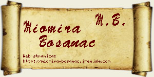 Miomira Bosanac vizit kartica